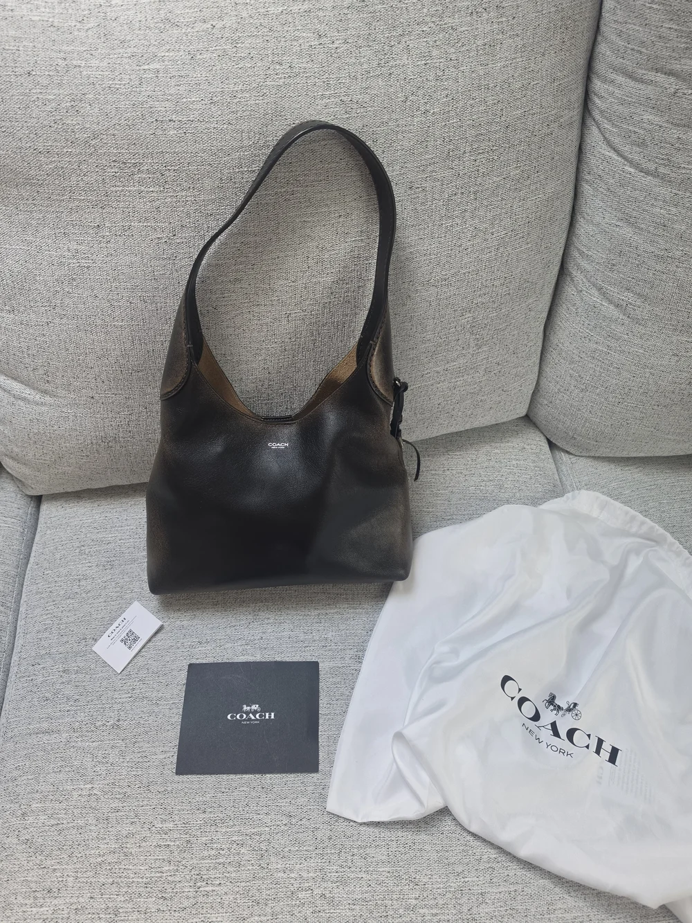 Coach Black Leather Shoulder Bag